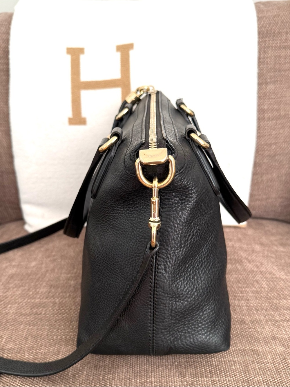 Authentic Gucci SoHo 2Way shoulder bag black leather gold hardware medium - Picture 5 of 16